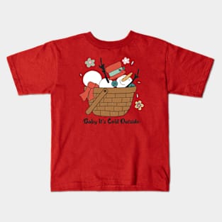 Baby Snowman It's Cold Outside Kids T-Shirt